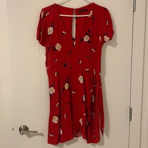 Abercrombie & Fitch floral red dress